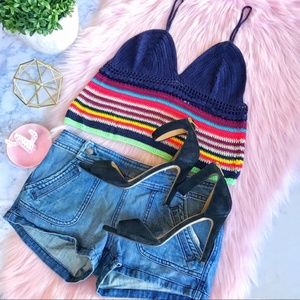 Zara multicolored knit tank top